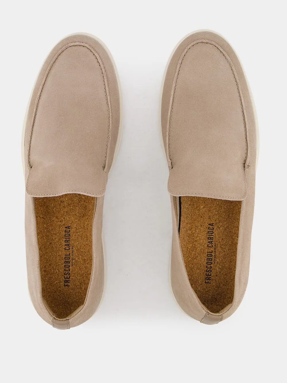 Miguel Beige Suede Loafers