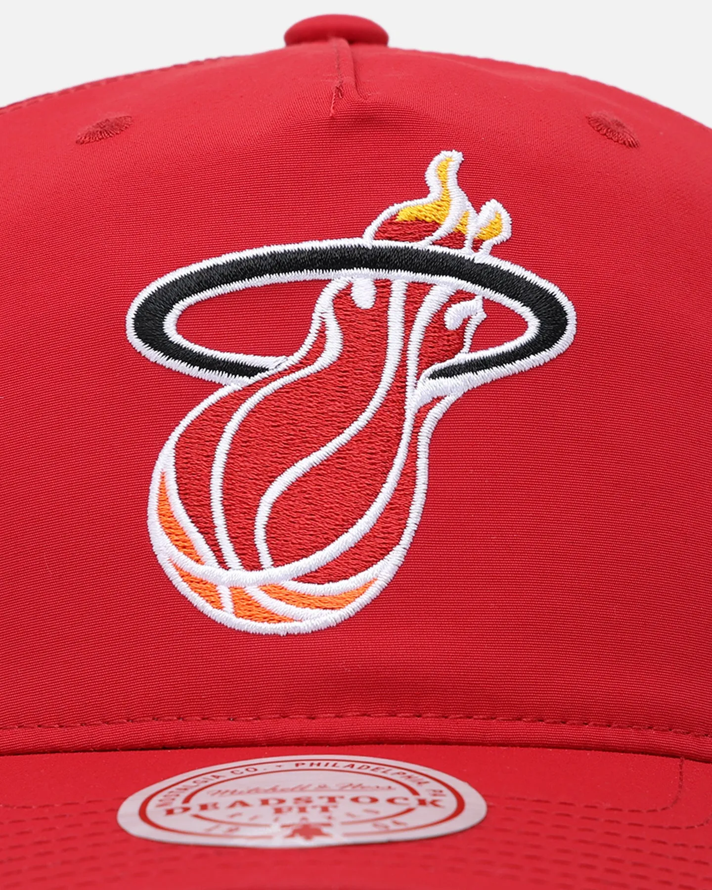 Mitchell & Ness Miami Heat Retro Matte Nylon Origins Snapback Red