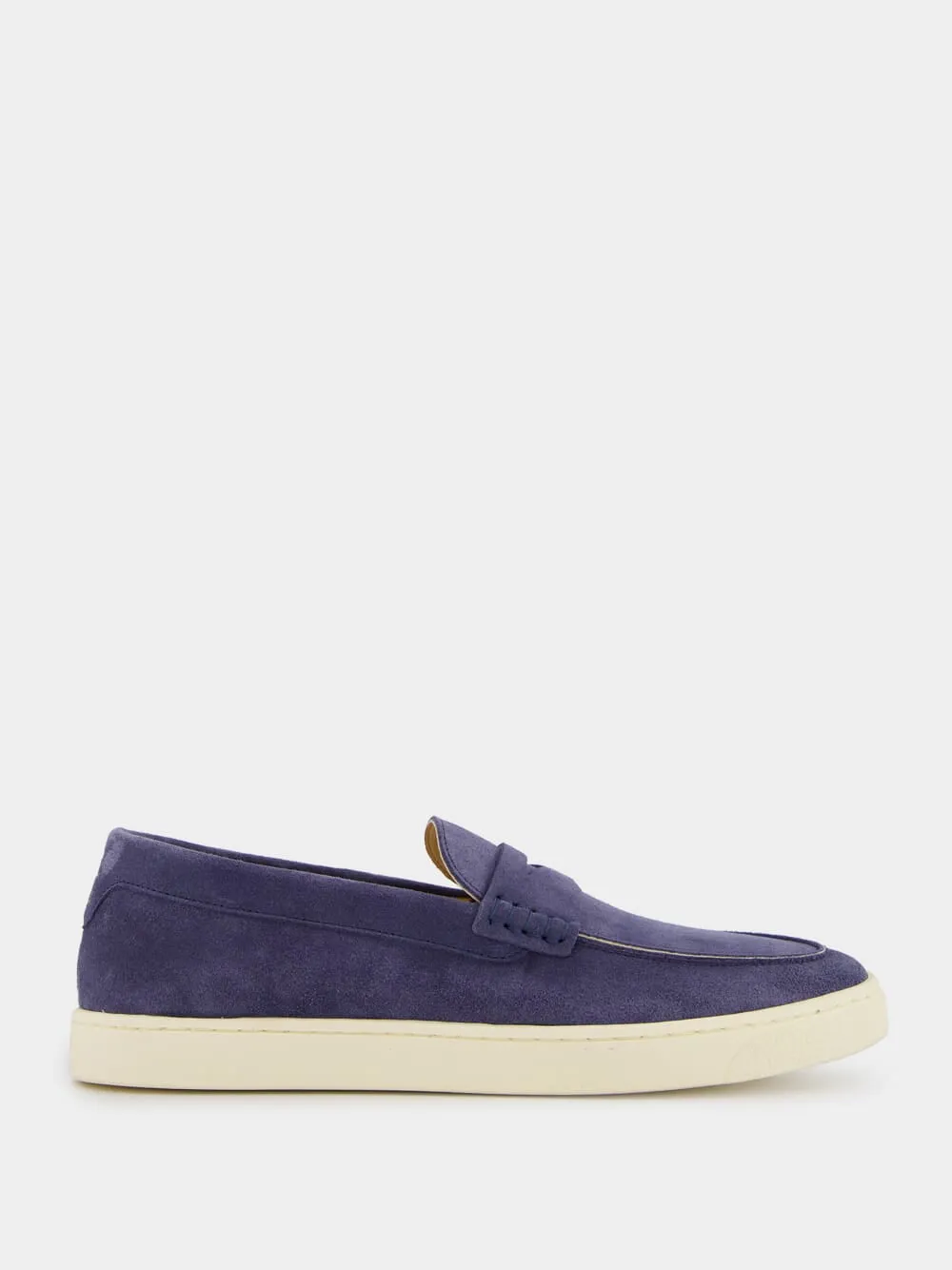 Navy Suede Loafers