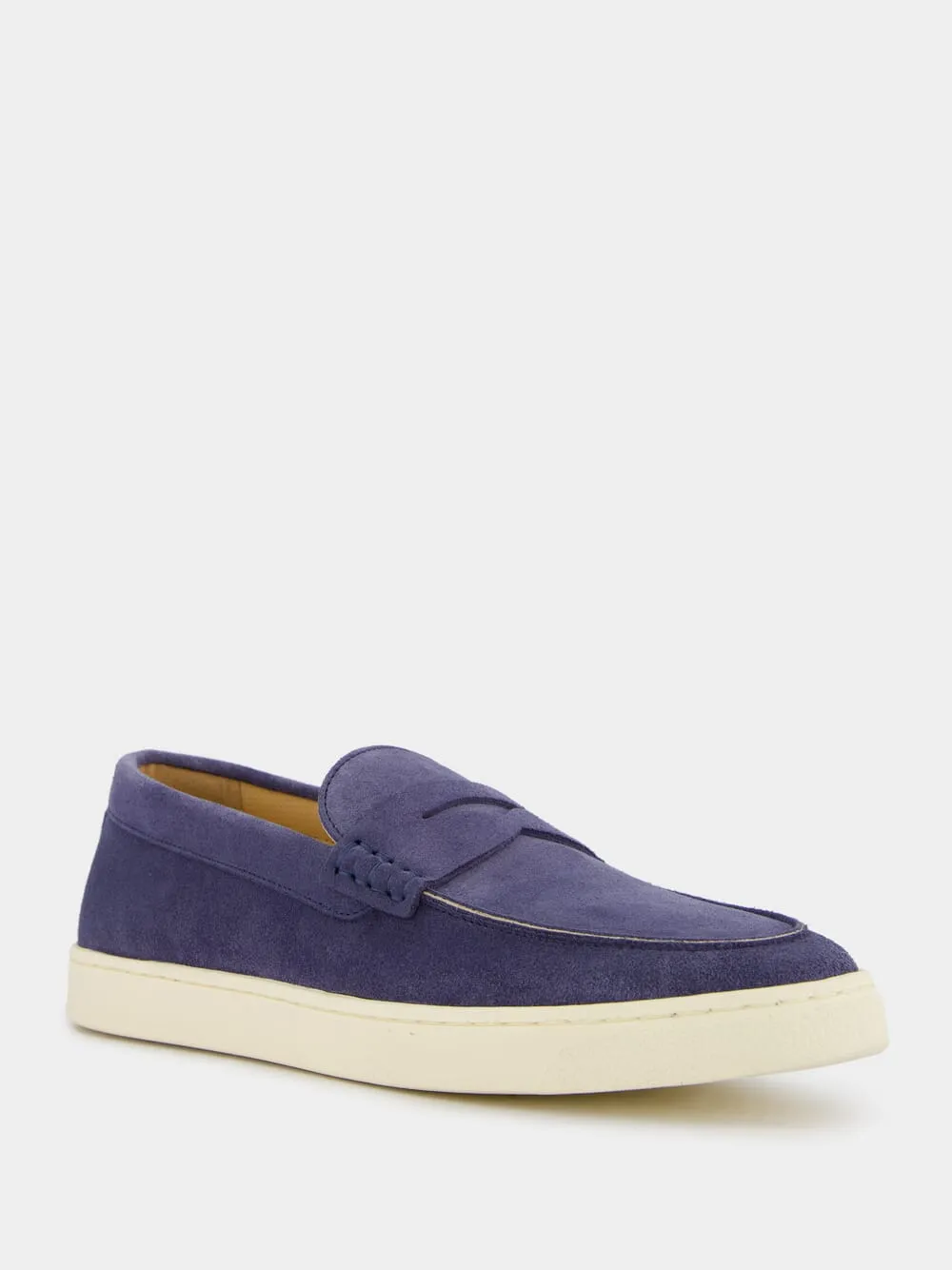 Navy Suede Loafers