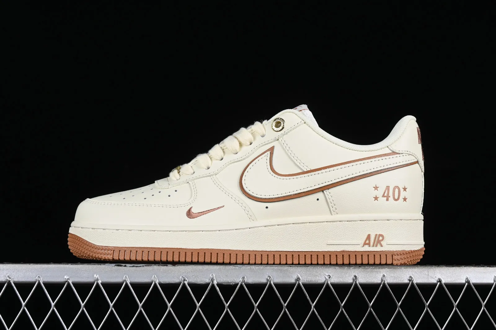 Nike Air Force 1 07 Low Cream White Brown Gold DQ7658-109