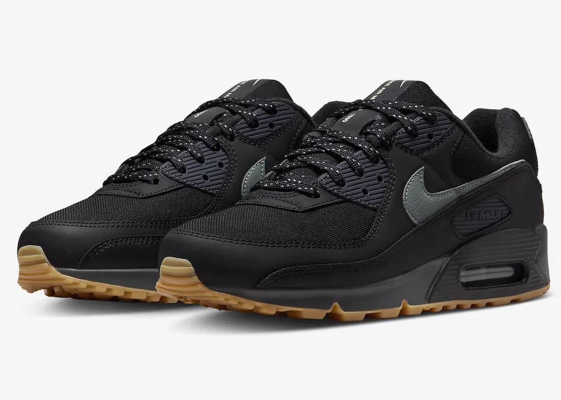 Nike Air Max 90 Black Anthracite Smoke Grey Gum Light Brown FV0387-001