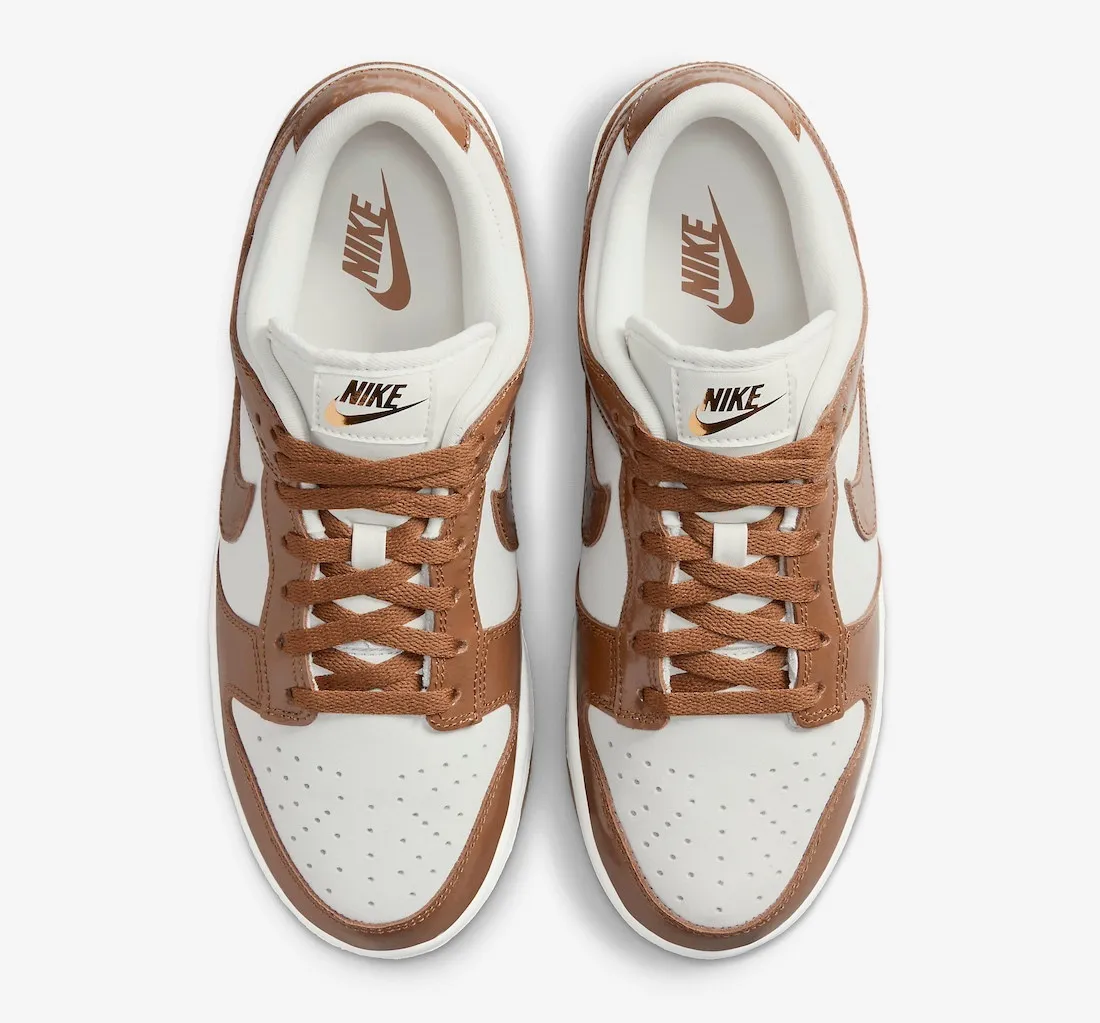 Nike SB Dunk Low Lux Phantom Ale Brown Ostrich Sail Metallic Gold FJ2260-001