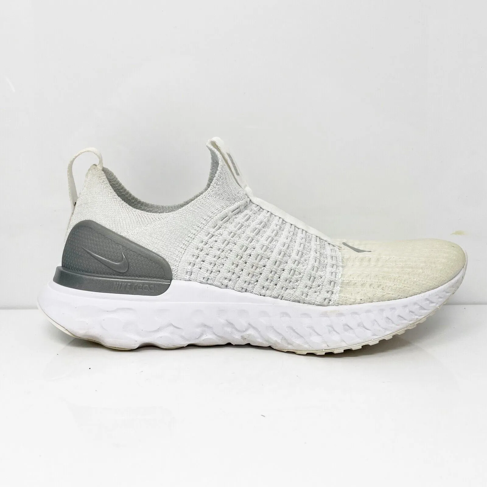 Nike Womens React Phantom Run FK 2 CJ0280-100 White Running Shoes Sneakers Sz 6