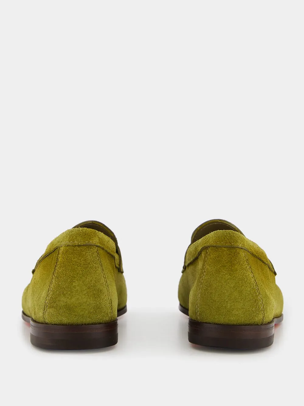 Olive Suede Loafers