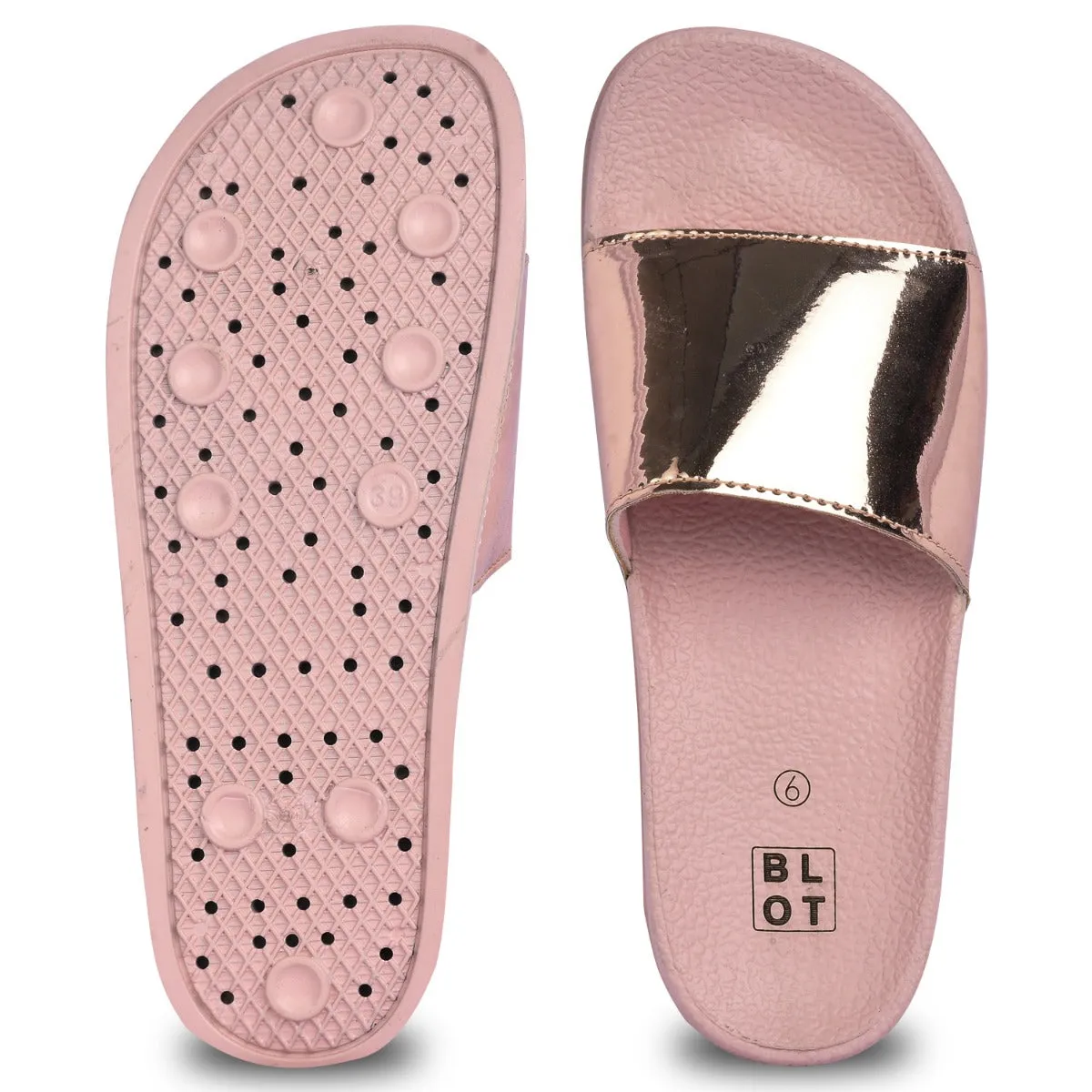 Paragon  K10907L Women Casual Slides | Stylish Sliders for Everyday Use for Ladies | Trendy & Comfortable Slippers with Cushione