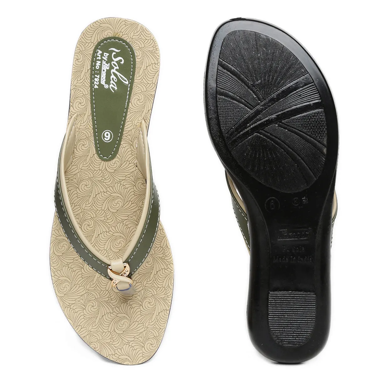 Paragon PU7924L Women Stylish Lightweight Flipflops | Comfortable with Anti skid soles | Casual & Trendy Slippers | Indoor & Out