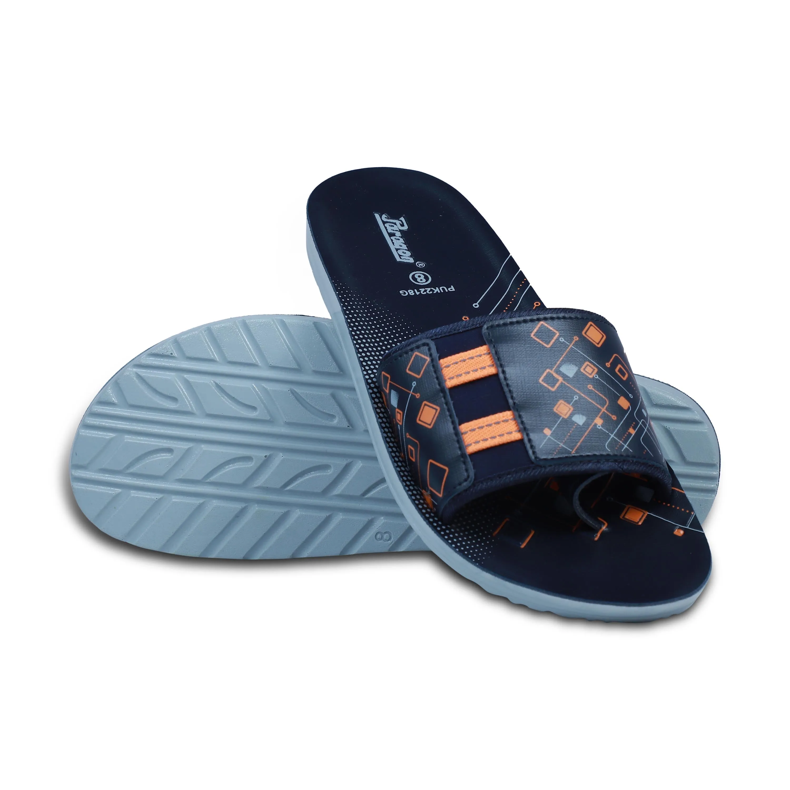 Paragon  PUK2218G Men Casual Sliders | Stylish Trendy Lightweight Slides | Casual & Comfortable Slippers | For Everyday Use