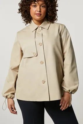 Persona (by Marina Rinaldi) FLEUR WATER-REPELLENT TAFFETA TRENCH COAT