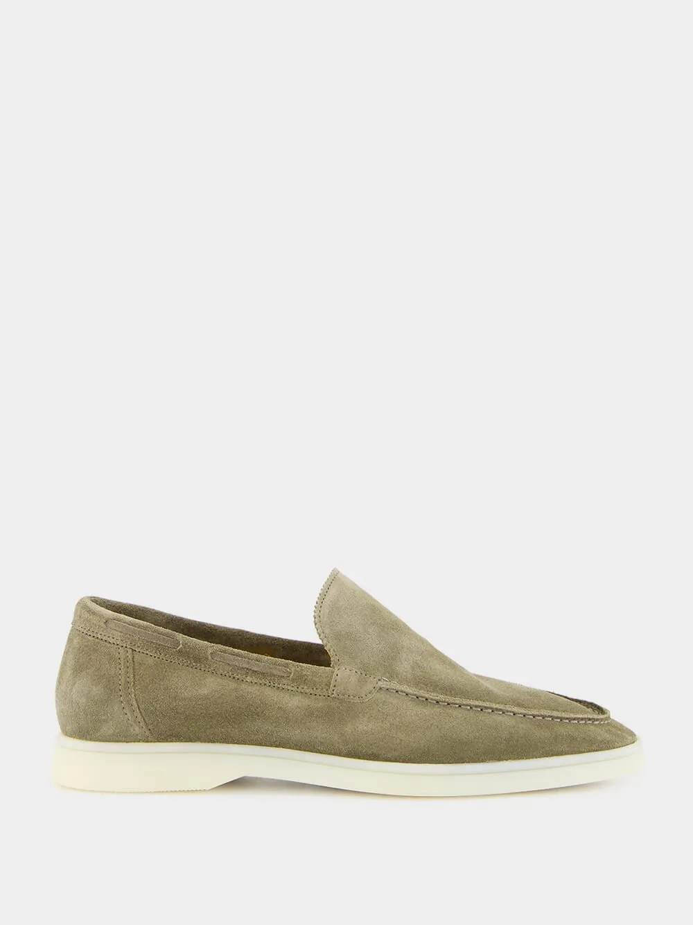 Pistachio Suede Yacht Loafers