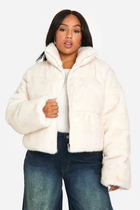 Plus Faux Fur Puffer Jacket