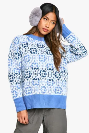 Premium Fairisle Knitted Oversized Sweater