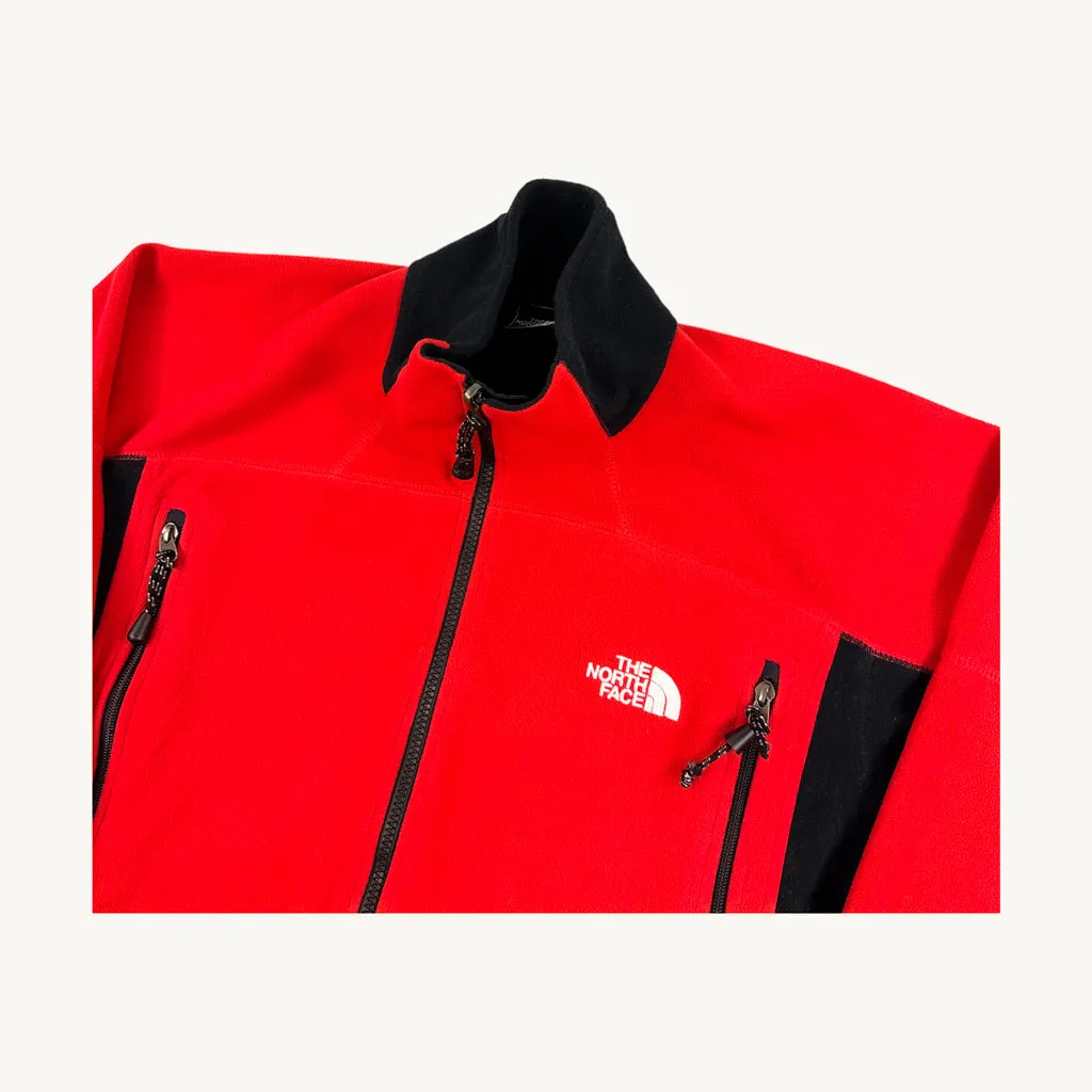 Red 90s The North Face Gore Windstopper Fleece Sweatshirt (M)