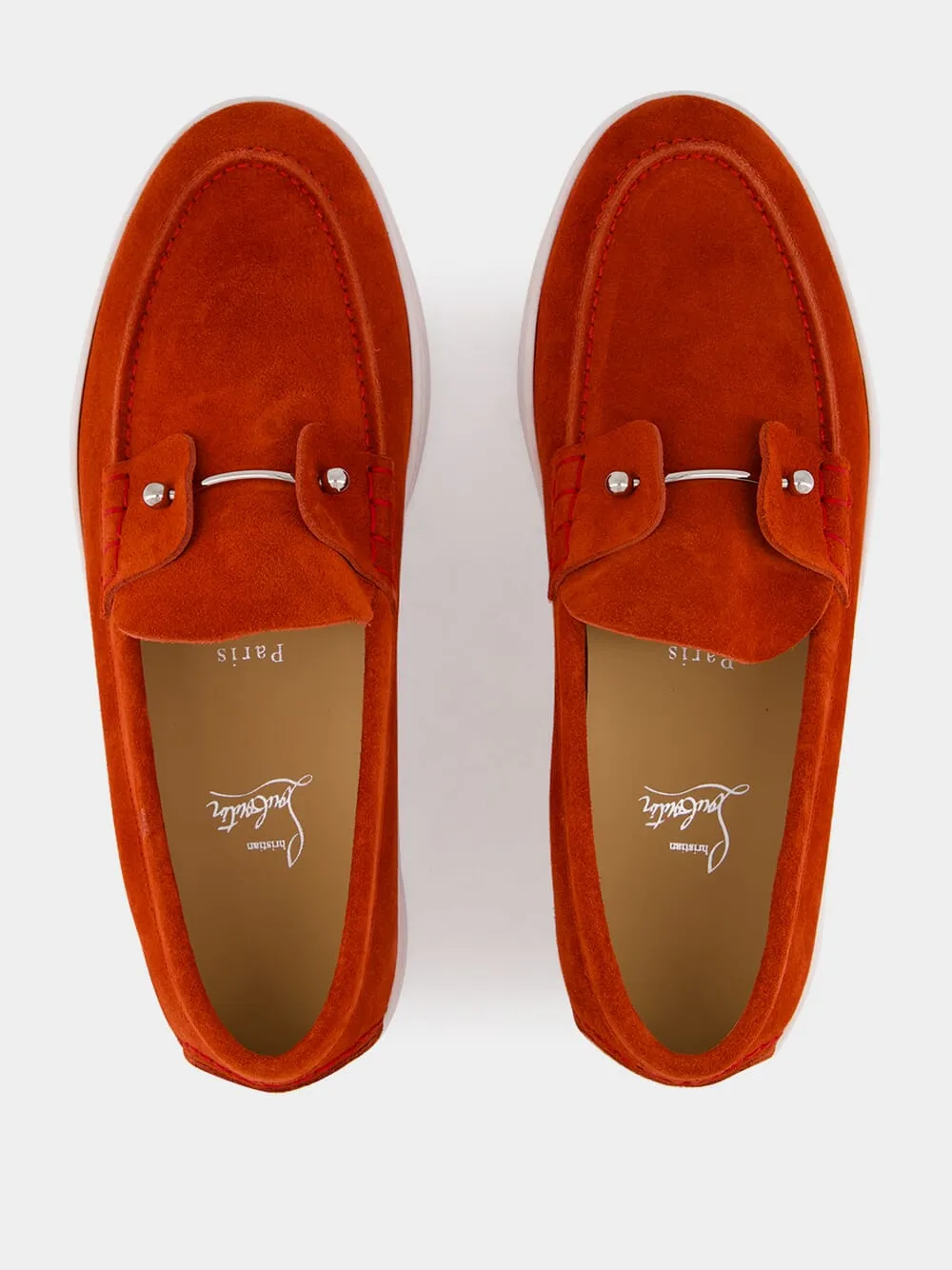 Red Chambeliboat Crosta Retournee Loafers