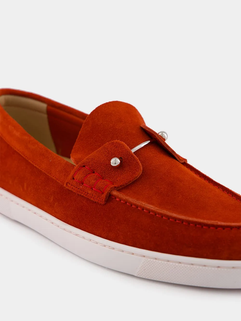 Red Chambeliboat Crosta Retournee Loafers