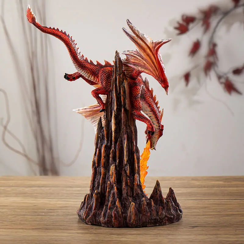 Red Fire Breathing Dragon Figurine