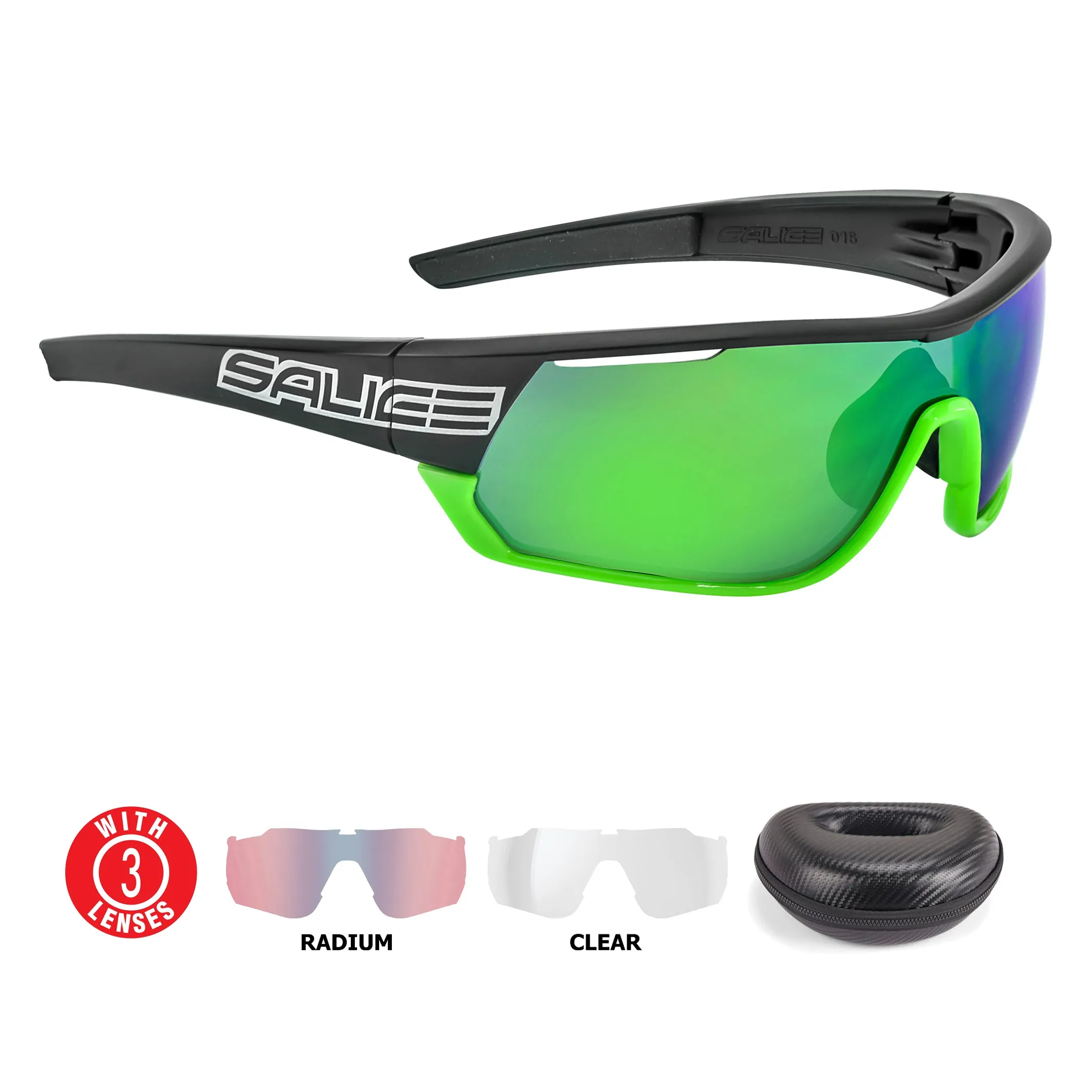 Salice 016 RWP Mirror Polarised Black-Green - DISCONTINUED