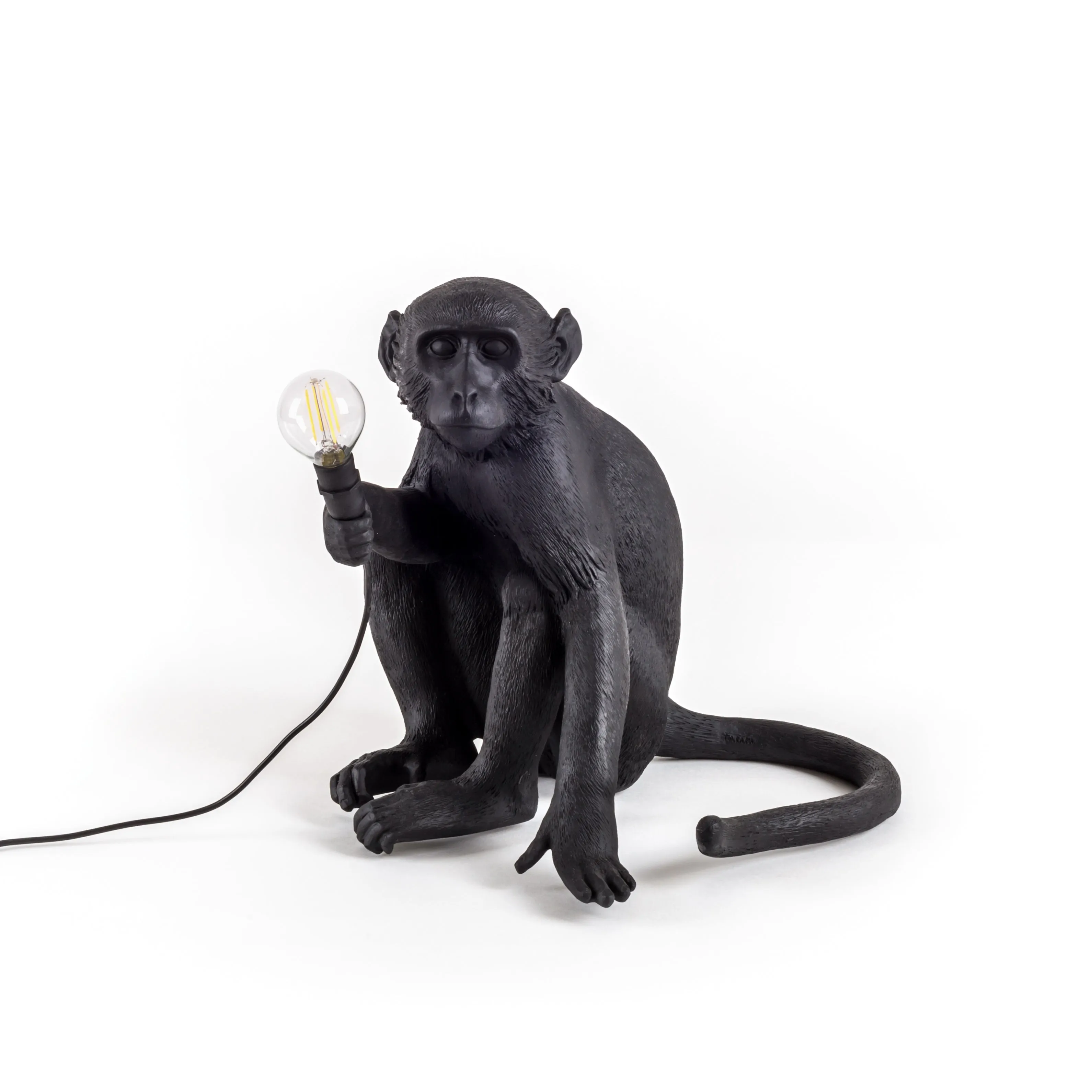 Seletti Monkey Lamp sitting Black