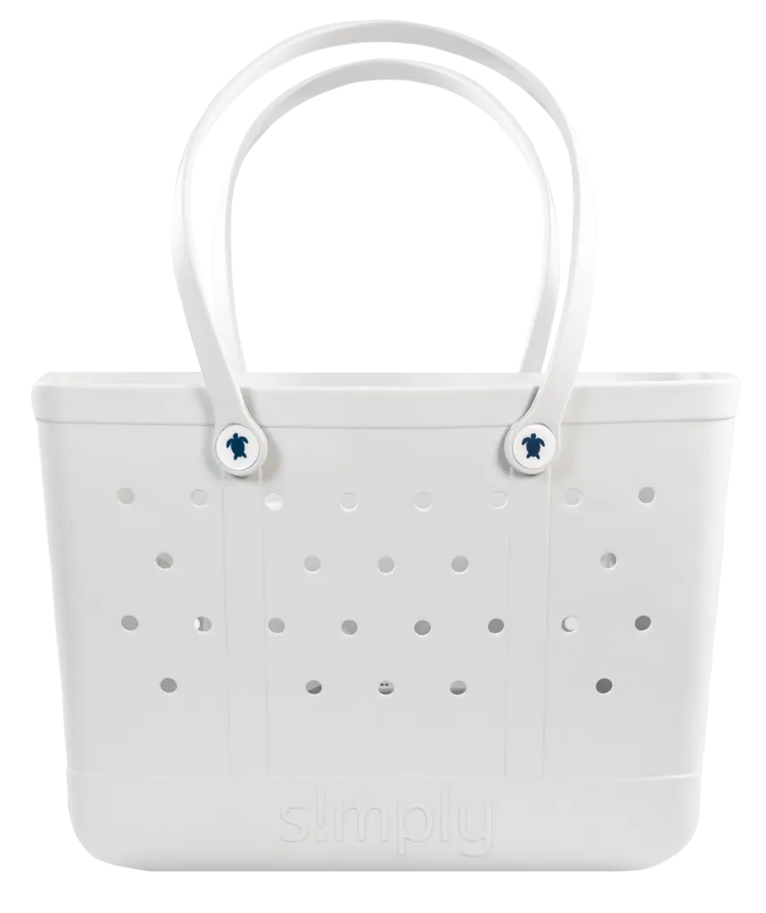 Simply Southern Solid Cloud Grey Beach Waterproof Washable Large Tote Bag