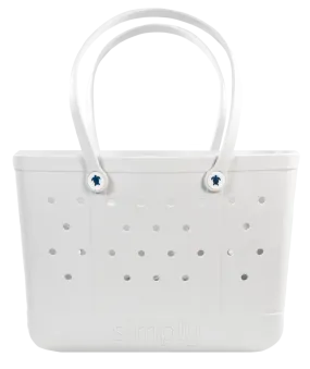 Simply Southern Solid Cloud Grey Beach Waterproof Washable Large Tote Bag