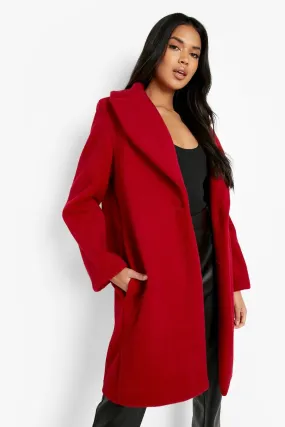 Soft Brushed Wool Look Coat