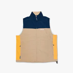 SPORTS WIND VEST - NAVY/TAN/GOLD