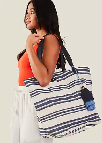 Stripe Beach Tote Bag by Accessorize | Look Again