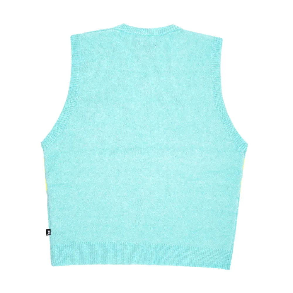 STSSY BRUSHED MOHAIR VEST // SEAFOAM