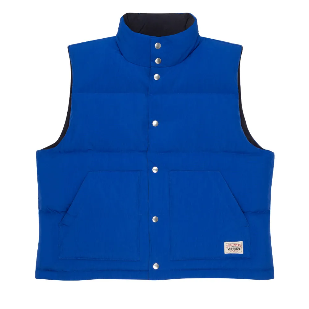 STSSY REV. DOWN WORKGEAR VEST // ROYAL