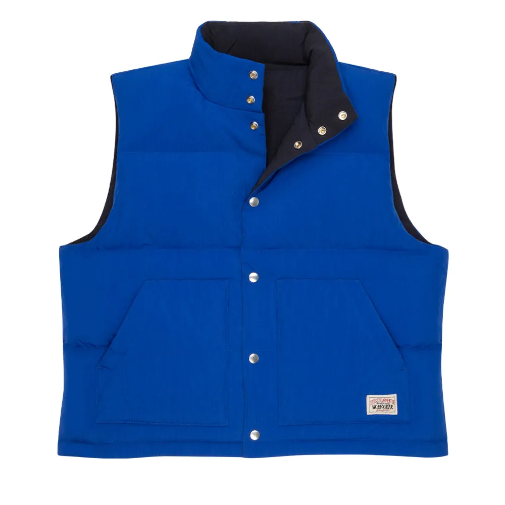 STSSY REV. DOWN WORKGEAR VEST // ROYAL