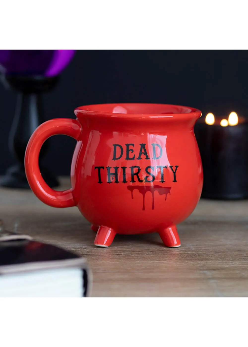 Succubus Dead Thirsty Cauldron Mug Red