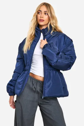 Synched Waist Puffer Jacket