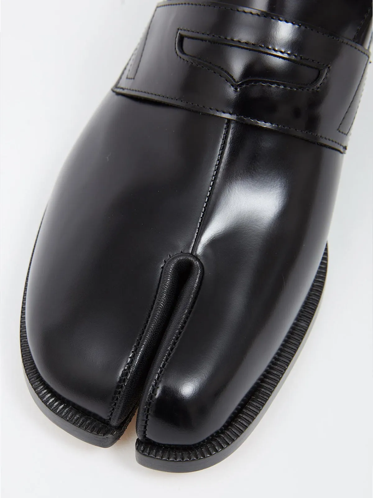 Tabi Leather Loafers - Black