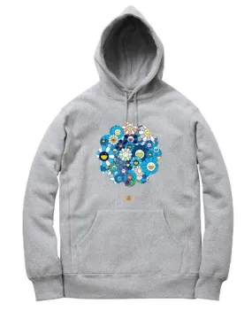 Takashi Murakami Silhouette Hoodie Heather Grey