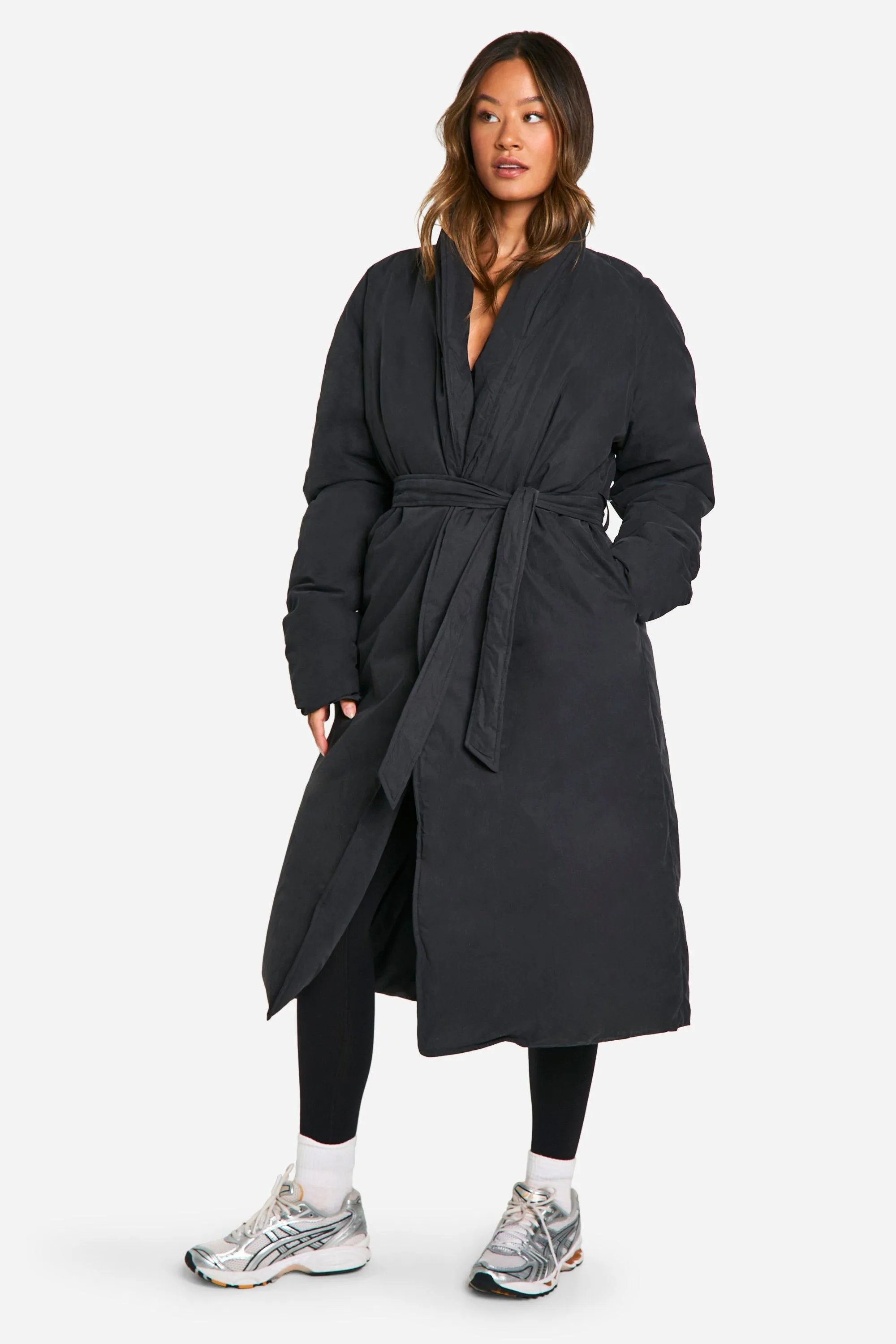 Tall Belted Duvet Puffer Coat