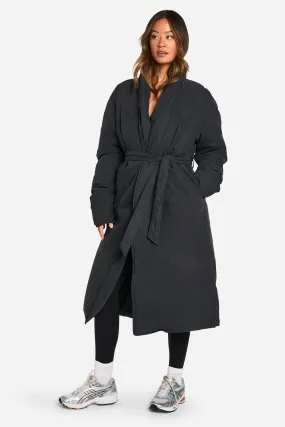 Tall Belted Duvet Puffer Coat