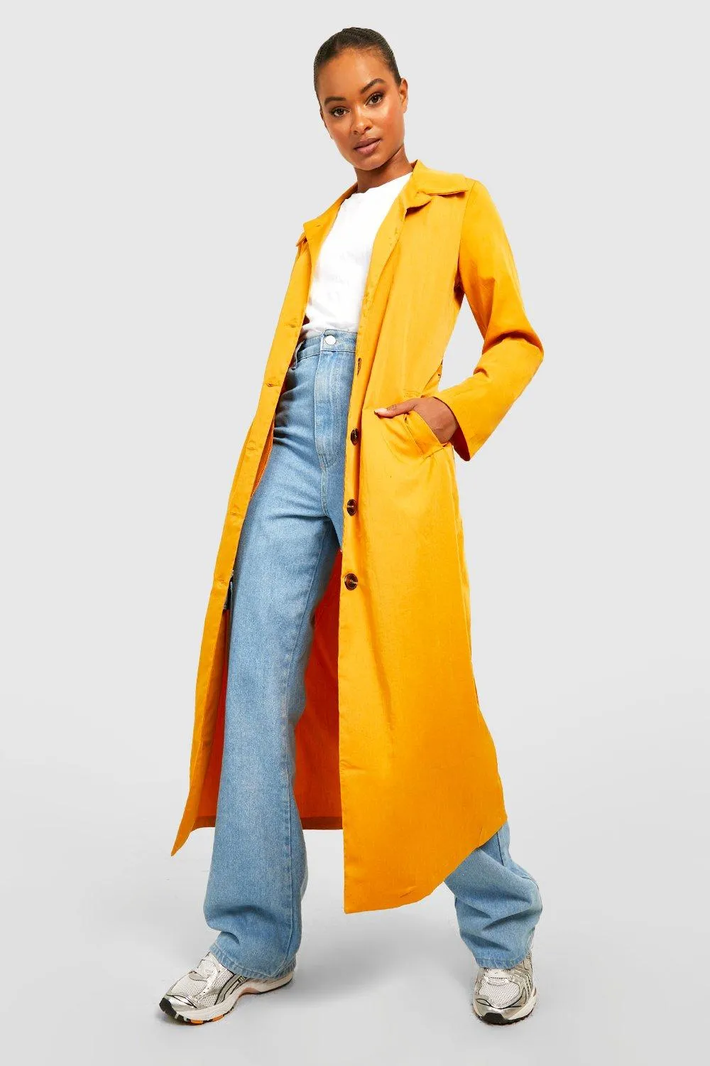 Tall Relaxed Fit Belted Trench Coat