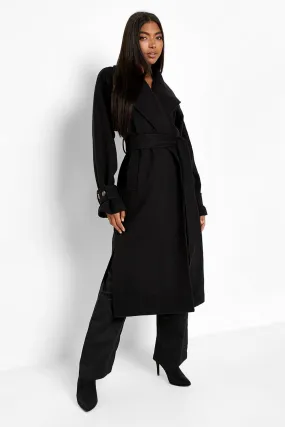 Tall Wool Look Trench