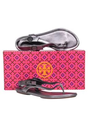 Tory Burch - Gunmetal Thong Sandals Sz 6.5