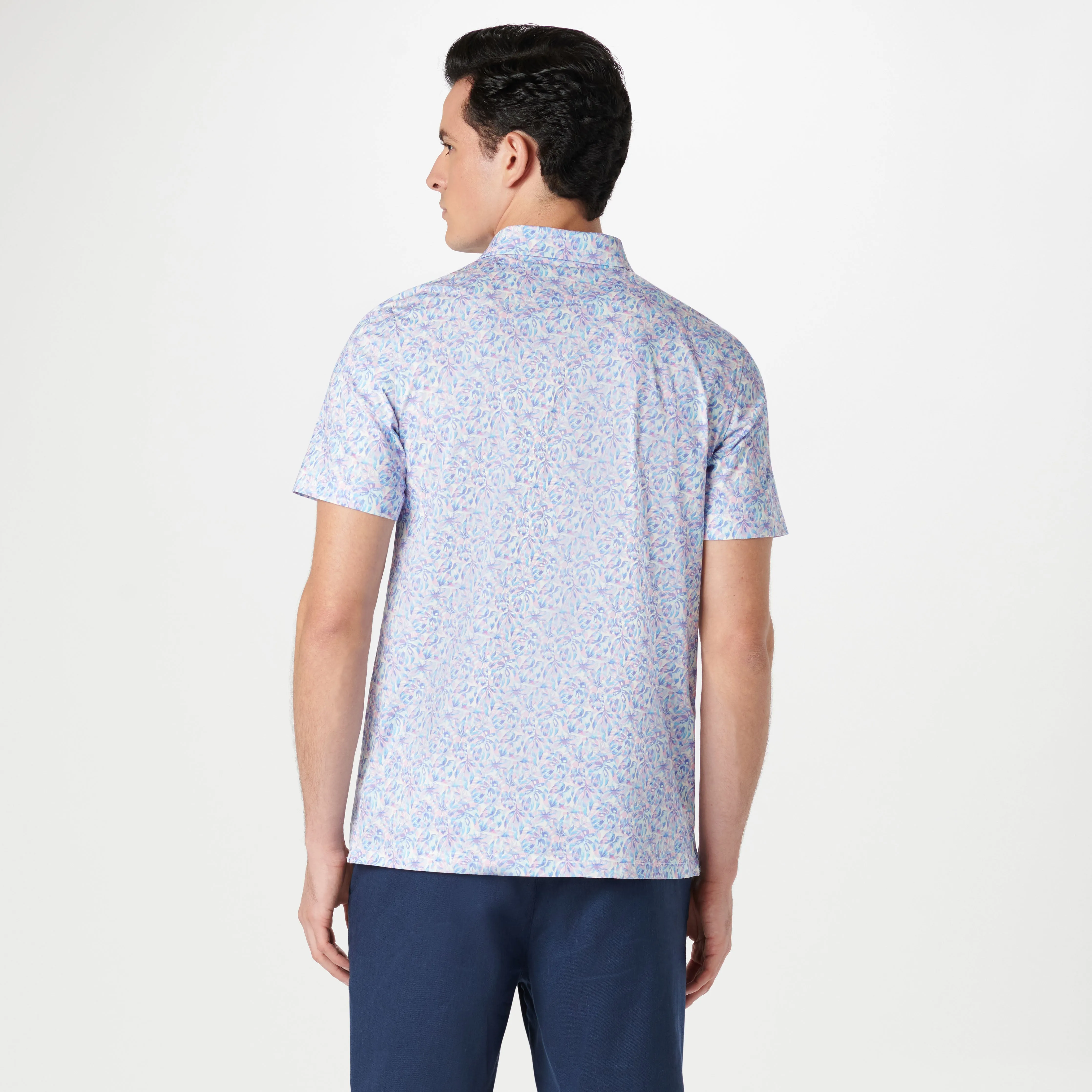 Victor Leaf Print OoohCotton Polo