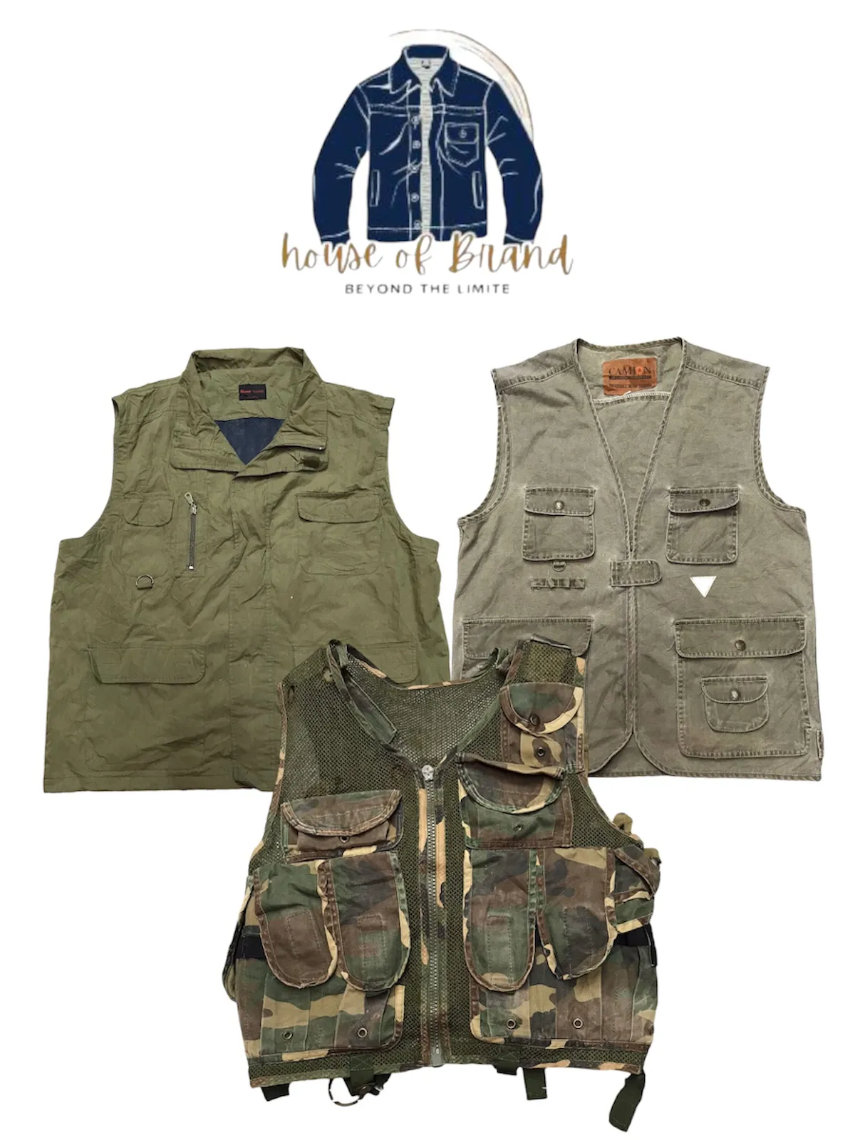 Vintage outdoor fishing vest jackets