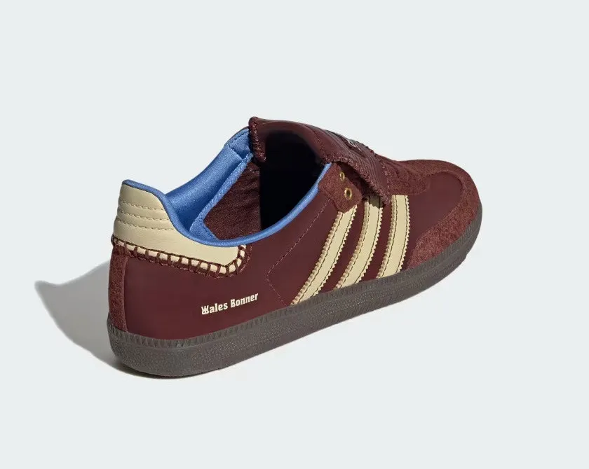 Wales Bonner x Adidas Samba Nylon Fox Brown Sandy Beige Lucky Blue IE0579