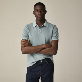 Washed piqué polo shirt