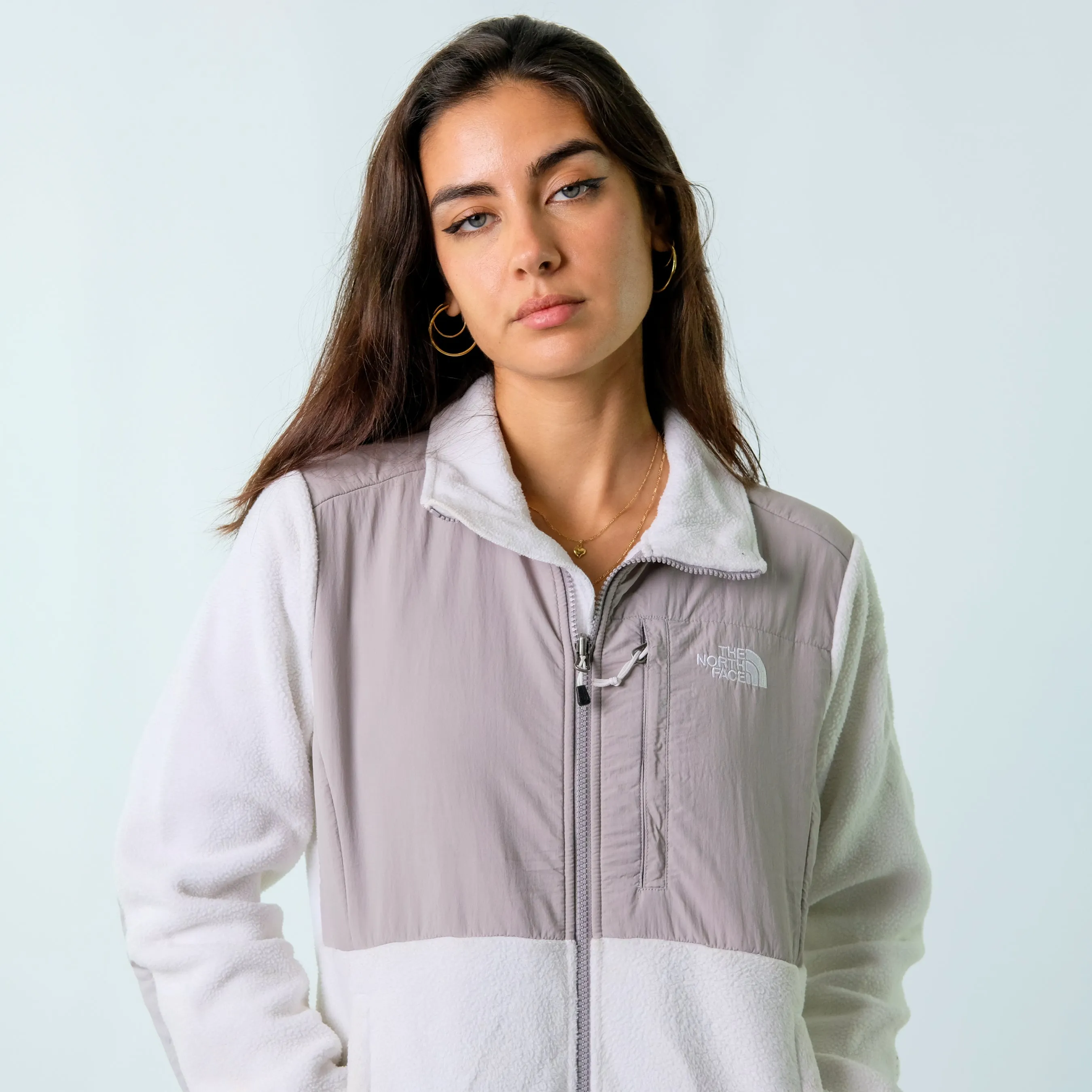 White y2ks The North Face zip up  Fleece (M)