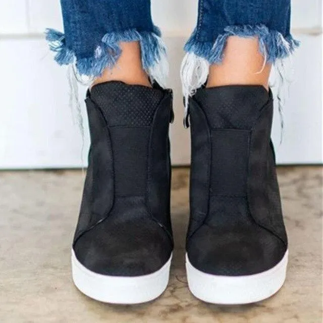 Women Ankle Wedge Boots - Women Shoes