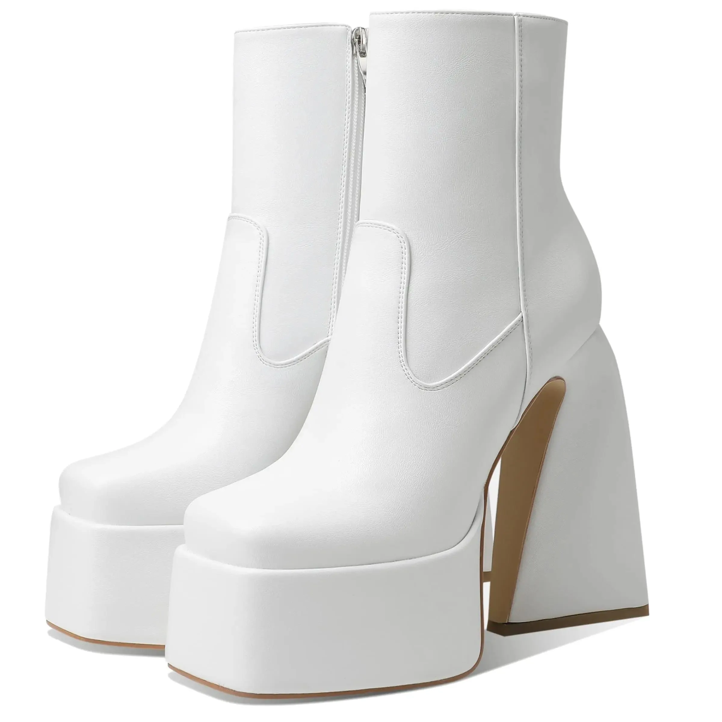 Women Platform Zipper Ankle Boots