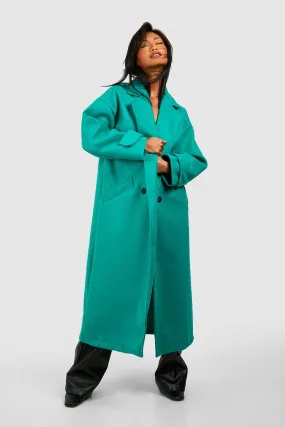 Wool Look Longline Coat