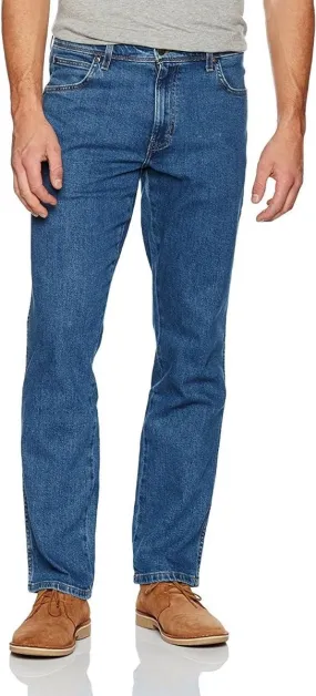 Wrangler Durable Stretch Denim Jeans Stonewash Blue